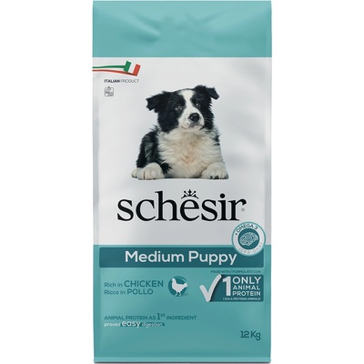 Schesir Dog Dry Medium Puppy s kuracím 2 x 12 kg