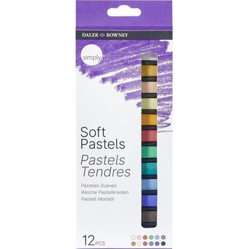 Daler Rowney Simply Soft pastels sada suchých pastelov 12 ks