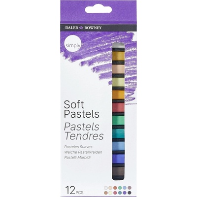Daler Rowney Simply Soft pastels sada suchých pastelov 12 ks