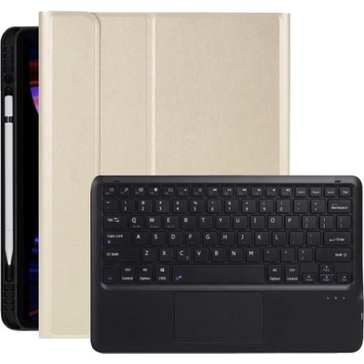 AppleKing puzdro s klávesnicou touchpadom a priestorom na Apple Pencil pre iPad Pro 12,9" (2018 – 2022) Zlaté