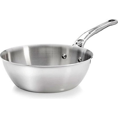 de Buyer Pánev AFFINITY nerez hluboká na soté výška 6,5 cm váha 0,92 kg rozšířený okraj nedeformovatelná rukojeť z nerezové oceli 20 cm