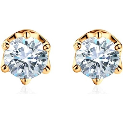 SAVICKI Náušnice dvojfarebné zlato, laboratórne diamanty SAVE34280 YW LGD-030