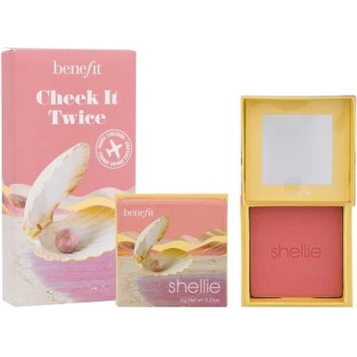 Benefit Shellie Blush Cheek It Twice подаръчен комплект: руж 2 x 6 g нюанс Warm Seashell-Pink