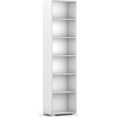 Knižnica Silver Line, biela, 1 stĺpec, 2230x600x400 mm