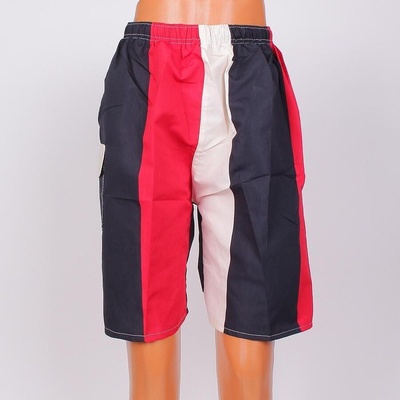 Мъжки шорти в черно, червено и цвят екрю