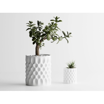 Кашпа Dent 2 Голяма, 131x131xH150mm - Бял Мат