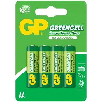 GP Batteries Цинк карбонова батерия GP R6 GREENCELL 15G-U4 -4 бр. в опаковка- blister 1.5V (GP-BM-15G-U4)