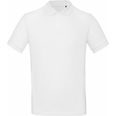 B&C Inspire polo /Men piqué polo bílá