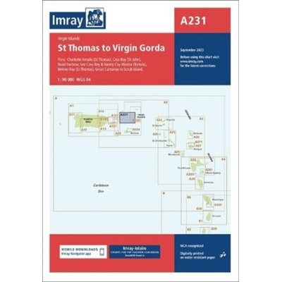 Imray Chart A231 - St Thomas to Virgin Gorda (Imray)(Sheet map, folded)