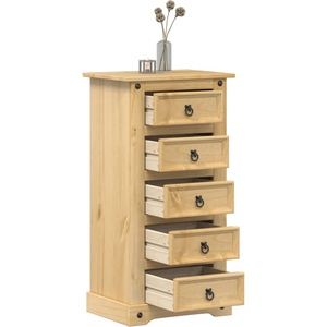 vidaXL Нощно шкафче Corona, 53x39x103 см, бор масив (4005661)