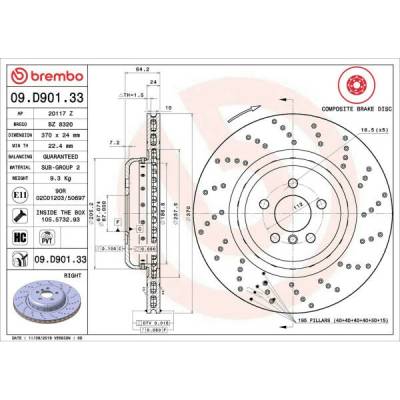 Brzdový kotúč BREMBO 09.D901.33