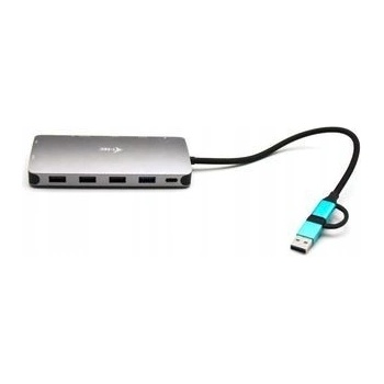 i-Tec USB 3.0 USB-C/Thunderbolt 3x Display Metal Nano Dock with LAN + Power Delivery 100 W CANANOTDOCKPD