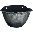 Kvetináč Strend Pro Wave, 26x18 cm, strieborný, metalický efekt, závesný