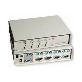 Aten CS-114A DataSwitch elektronický 4:1 (kláv.,VGA,myš) PS/2