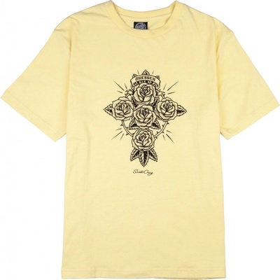 Santa Cruz DRESSEN ROSE CROSS TEE Buttercup