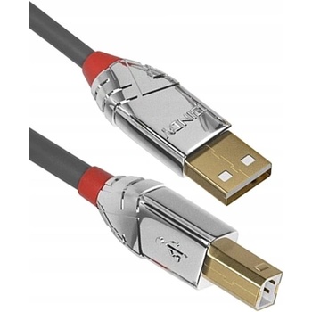 Lindy Кабел USB 2.0 A - B, Cromo Line, 2 м, сив 36642 (36642)