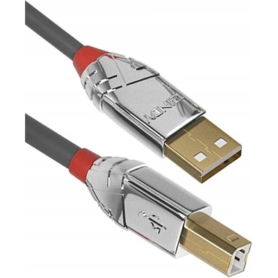 Lindy Кабел USB 2.0 A - B, Cromo Line, 2 м, сив 36642 (36642)