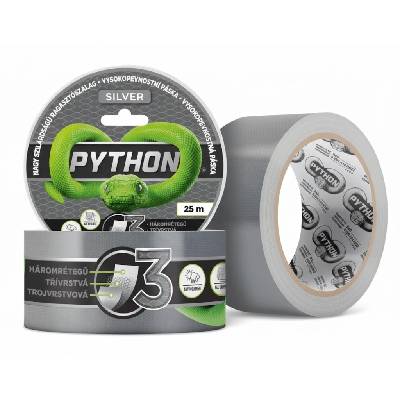 Vysokopevnostná páska PYTHON - 25 M Strieborná