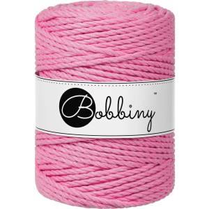Bobbiny 3PLY Macramé Rope 5 mm 100 m Bubblegum Pink юта (TX-E097)