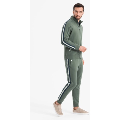 Ombre Clothing Мъжки спортен екип суитшърт + панталони джогър - маслинен V2 Z114 Ombre Clothing Ombre Clothing | Zelen | МЪЖЕ | S