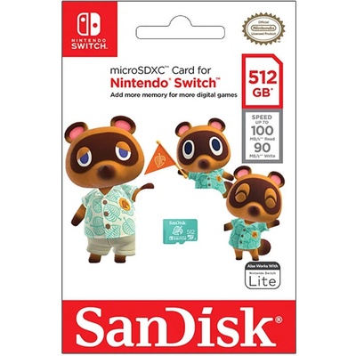 Sandisk SDXC Card for Nintendo Switch 512GB SDSQXAO-512G-GNCZN