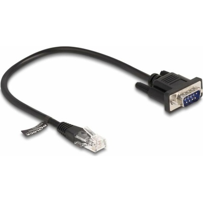 Delock 88008 RJ45 / sériový 0,3m černý