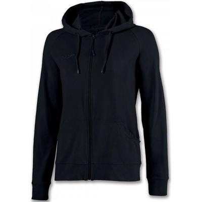 Sweatshirt with Zip Combi Cotton Black Women