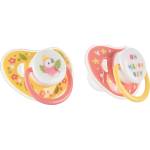 Lorelli Силиконови залъгалки Lorelli Baby Care - С капаче, 6м+, 2 броя, Yellow/Pink (10220760002) - ozone