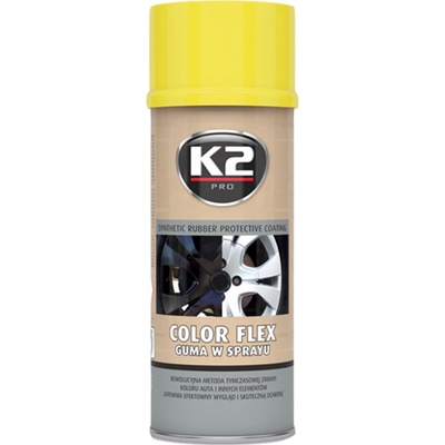 K2 COLOR FLEX syntetický kaučuk žltý 400ml