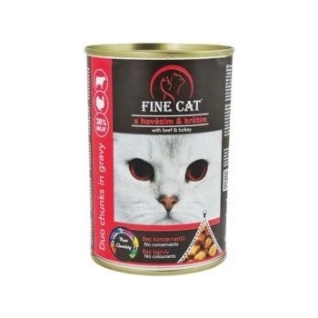 Fine Cat pro kočky DUO hovädzie morka 415 g