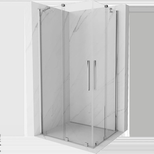 Mexen Velar Душ кабина Duo с плъзгащи се врати 90 x 80 см, прозрачна, хром (871-090-080-02-01)