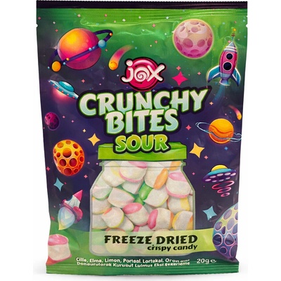 Jox Mrazem sušené KYSELÉ křupavé bonbóny 25 g
