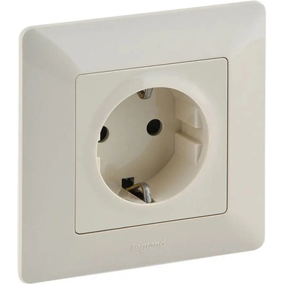 Legrand КОНТАКТ ШУКО С РАМКА КРЕМ legrand valena life (3414970618207)