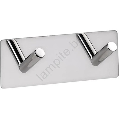 Bemeta Закачалка 11, 5x4, 5 см, неръждаема стомана, сребрист цвят (BD0055)