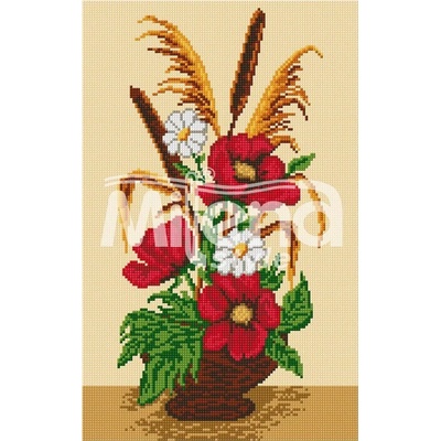 Milena Style Композиция с макове - Печатана Aida 14 ct без конци