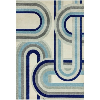Asiatic Carpets Nova Retro Blue Sivo-modrý