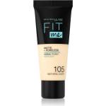 Maybelline new york Fit Me! Matte+Poreless матиращ фон дьо тен за нормална към мазна кожа цвят 105 Natural Ivory 30ml