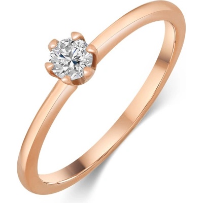 Sofia DIAMONDS zlatý zásnubný prsteň s diamantom H/SI PAF1370R