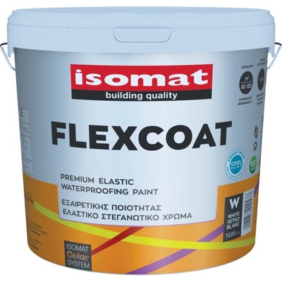 ISOMAT FLEXCOAT - Prémiová, elastická, hydroizoláčná farba Farba: Biela, Objem: 10 l
