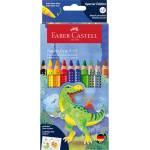 Faber-Castell Grip Jumbo Динозавър 8+2 триъгълни цветни моливи FC110922 (FC110922)