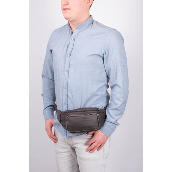 Image 1 of narmart Мъжка чанта за кръста - Тъмнокафява 408 (334130_Тъмно кафяв)