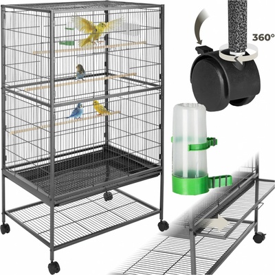 TecTake 402287 voliéra 131 cm antracit – Zboží Dáma