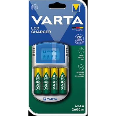 Varta LCD Charger + 4x AA 2600 mAh R2U & 12V & USB 57070201451 – Zboží Živě