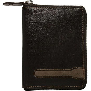 Wild Always pánska kožená peňaženka na zips Savonlina čierna