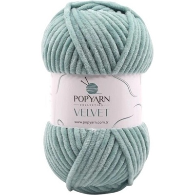 POPYARN Pletací příze Velvet B023 - zelená