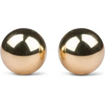 Easy Метални вагинални топчета от неръждаема стомана в златисто Ben Wa 2.2 см