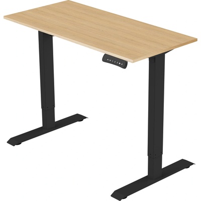 Delso Výškovo nastaviteľný stôl ADJUSTER PRO 60 x 140 cm dub vicenza / čierna