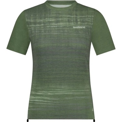Shimano Дамска фланелка с къс ръкав за колоездене Shimano Women's Spazio Short Sleeves Jersey Printed Cycling jersey - Green (156-2607-0112)