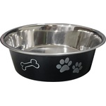 Anipro Paws No Slip - Метална неплъзгаща се купа за кучета, черна 17 см, 800 мл