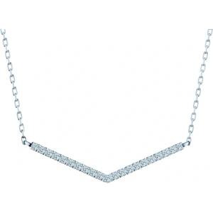 SAVICKI Колие от бяло злато 585, бели лабораторни диаманти, 0, 15К, 42 см - savicki - 1 525,55 лв